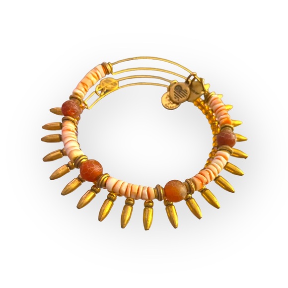 Alex and Ani 𖤗 Terra Horizon Beaded Expand Bangle Bracelet 𖤗 Rafaelian Gold 𖤗 - Picture 15 of 16